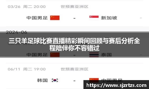 三只羊足球比赛直播精彩瞬间回顾与赛后分析全程陪伴你不容错过